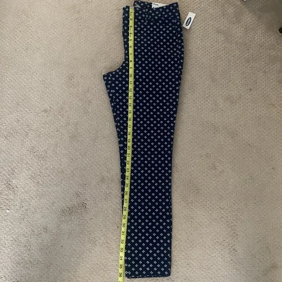 OLD NAVY Pixie High Rise Pants Size 4 NWT Secret-Slim Pockets Cotton Blend Navy - Picture 12 of 15